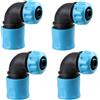 ZHAO GE 4 PCS Attacchi Gomito Rapidi Acqua da 1/2 Pollice, Raccordo Rapido a Gomito da 90°, Attacco Rapido 90 Gradi per Rubinetto Del Tubo da Giardino, Irrigazione Del Giardino, Irrigazione