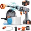 DEWINNER Idropulitrice a Batteria, 700 PSI Pulitore ad Alta Pressione Elettrico Senza Fili, Ugello 5-in-1, Idropulitrice ad Alta Pressione Portatile, Per Pulizia del Patio e Lavaggio auto, Casa, Prato