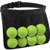 AABDTYYD Portapalle da Tennis Regolabile e Borsa per Pickleball, Marsupio in Mesh, Porta Palle con Tasca, Contiene 8-10 Palle per Tennis, Pickleball, Golf, Nero Leggero e Comfortevole.