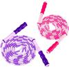 ZOCY - Corda per saltare con perline, regolabile, per fitness, per uomini, donne e bambini, per allenarsi, colore: rosa e viola