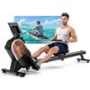 CHAOKE Vogatore Professionale per Casa, Vogatore Magnetico 16 Livelli di Resistenza e Doppia Guida Scorrevole,con App Compatibile, Monitor Bluetooth & Stent Capacità di Carico 160KG