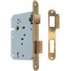 Amig - Serratura da infilare | Ingresso 60/68 mm | Serratura per Porte in Legno | Con la chiave Gorja sul bordo quadrato | Chiave vuota | Pelle d'ottone