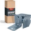 HELPMATE - 12 collegamenti angolari con nervatura 70x70x55 mm - Connettore per legno con zincatura galvanizzata e passivato blu - Squadretta perforata con protezione anticorrosione eccellente