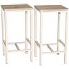 yelloo - Sgabelli Bar Ideale per Isola Cucina, Sgabelli per Mobile e Tavolo Bar, Struttura in Metallo beige (Set da 2 Sgabelli Brasil)