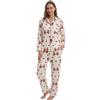 YUSHOW Pigiama da donna Comfy a maniche lunghe con bottoni, morbido pigiama, loungewear, Luna azzurra, S