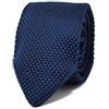 Sweet Leaf Cravatta da uomo Blu Navy a Maglia - 100% Seta - Classica, Elegante e Moderna - (ideale per un regalo, un matrimonio, con un abito, in ufficio...)