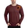 TACVASEN Maglietta a Maniche Lunghe da Uomo Maglietta Termica Invernale a Maniche Lunghe Intimo Tecnico Caldo Tee Shirt da Corsa Grigio Chiaro, L