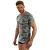 sesto senso Uomo Camo Biancheria Intima Funzionale Maglia a Maniche Corte Livello Base Camouffare M Grigio