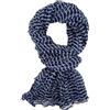 Ella Jonte Sciarpa leggera da uomo sciarpa rossa blu nero o grigio bianco a righe, Blu, Taglia unica