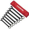 STARWORK TRUE MECHANIC™ - Set di chiavi a cricchetto SAE e metriche, 7 pezzi, professionale, con sacchetto arrotolabile