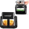 NutriChef Friggitrice ad Aria, Air Fryer Forno Digitale Senza Olio con Cestello o Ciotola Trasparente, Controllo Preciso di Tempo e Temperatura, Perfetta per Pollo, Dolci, Patatine e Bistecca