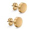 day berlin day.berlin orecchini a perno Twin da donna placcati oro 18k, 7mm di diametro e 2mm di spessore, effetto opaco satinato, acciaio inox 316L, senza nichel e resistenti all'acqua