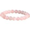 VLNET ® | bracciale elastico con pietre naturali di quarzo rosa da 6 mm o da 8 mm | Proprietà calmanti, anti-stress, dona positività | tg unica | unisex (8 mm)