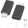 Zestiq Adattatore USB C a Lightning, 2 Pezzi Adattatore Lightning USB C, Adapter iPhone di Supporta la Ricarica/Sincronizzazione dei Dati per iPhone 14/13/12/11/iPad/Airpods, Non per Cuffie/Audio/OTG