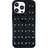 DMaos für iPhone 14 Hülle für Frauen, 3D Pop Blase Herz Niedlich Gel Cover, Nette Girly für iPhone14 6,1 Zoll - Schwarz