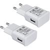 JupptElectronics 2 Pack Caricabatterie USB 2A Adaptive Fast Charging Plug Compatibile con Samsung Galaxy S20 S10 S6 S7 S8 S9/Edge/Plus/Active, Note 5 8 per iPhone 11 Pro/X, Sostituzione Caricabatterie Rapido Originale