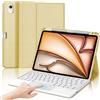 IVEOPPE Cover Tastiera per iPad Air 11 M4 2026/M3 2025/M2 2024 11 Pollici | Keyboard Touchpad Magnetico Staccabile, Italiano QWERTY, Custodia Tastiera Trackpad Bluetooth con Portapenna, Giallo chiaro