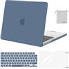 MOSISO Custodia Compatibile con MacBook Pro 14 Cover 2025 2024 2023-2021 M5 A3434 M4 A3112 A3185 A3401 M3 A2918 A2992 M2 A2779 M1 A2442, Rigida Case&Copritastiera&Pellicola&Borsa, Blu Foschia