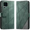 Vankii Cover per Huawei P40 Lite, Flip Caso Libro Premium Portafoglio Custodia in Pelle PU Magnetica,Custodia Pelle Sintetica TPU Silicone Antiurto,Funzione Supporto Slot Schede (Verde)