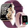 aeac Smartwatch Donna Uomo,1.85 HD Smart Watch Chiamate e Whatsapp,Orologio Fitness Sportivo Cardiofrequenzimetro/SpO2/Sonno/Contapassi,Fitness Tracker 110+ Modalità Sport Impermeabile per Android iOS