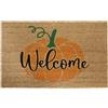HANSE Home Zerbino in cocco per Halloween, per interni, colore naturale, con zucca, Welcome, antiscivolo, per corridoio, terrazza, ingresso - 45 x 75 cm
