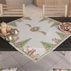 PETTI Artigiani Italiani - Centrotavola Natalizio per Tavolo Cucina, Runner Tavola 90x90 cm, Centro Tavola Xmas Bears, 100% Made in Itay