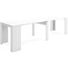 Skraut Home | Consolle allungabile | Tavolo consolle allungabile | 300 | Per 14 persone | Tavolo da pranzo | Stile moderno | Bianco