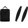 Fjällräven Zaino Re-kånken unisex adulto, nero, 27x38x13 cm (L x A x P) & Kånken Shoulder Pads, Accessori Borse E Zaini Unisex - Adulto, Nero (Black), 32 Centimeters