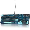 SOLIDEE tastiera gaming meccanica 100%,US Layout QWERTY,Tastiera da Gioco Cablata 104 Tasti Retroilluminata RGB con Tastierino Numerico,Tastiera Meccanica NKRO per laptop Windows(104 Monstor(B))