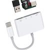 Kefiany Adattatore USB C a USB 3.0 Lettore Schede SD Micro SD (2 in 1)per iPad iPhone15 MacBook Air compatibile per Samsung Card Reader OTG Cavo Memoria Accessori TF Scheda Macchina Fotografica Memory Adapter