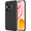Rojeuinn cover per Honor 400 Pro 5G,Materiale Silicone Liquido di Alta Qualità,Custodia per Telefono a Copertura Totale,Antiurto,AntiGraffio,Anti-Impronte- Nero