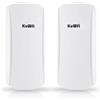 KuWFi Accesso Point Esterno,1-2KM Distanza, velocità WiFi fino a 450Mbps, Ponte Radio Wireless Dual Band 5.8GHz per Router Starlink/Telecamera, connessione PTP/PTMP Antenna WiFi Esterno