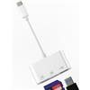 Kefiany Adattatore USB C Lector Schede SD Micro SD OTG USB 3.0 (3 in 1) per Apple iPhone15 MacBook Pro per iPad Air compatibile per Samsung TF Card Reader Scheda Memoria Chiavetta Accessori Cavo Memory Carte