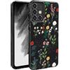 BEENTRYS Glitter Floreale Custodia per Samsung Galaxy A51 4G,Bling Brillantini Fiori Disegni Donne e Ragazze Slim Morbido Silicone TPU Antiurto Protettiva Case per Samsung Galaxy A51 4G(S202-Nero)