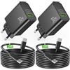 ARCCRA 30W 2-Porto Caricatore USB C Caricabatterie Rapido per Samsung Galaxy S25 S24 S23 S22 S21 Ultra A73 A56 A53 A15, Cellulare Veloce Carica Batteria PD/QC Fast Charger Type-C 2M Tipo-C Cavo Originale