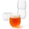 Goodwei bicchieri giapponesi 200 ml - Vetro satinato - eleganti bicchieri opachi per tè, acqua, succhi e sakè - design giapponese, lavabili in lavastoviglie, Set di 4 (Opaco)