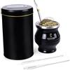 Cuopru Set di tazze Yerba Mate 6 in 1, include zucca moderna, Yerbero, Bombilla (paglia), spazzola per la pulizia, filtro da tè e kit rasoio