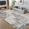 Calore Tappeto Salotto Moderno Pelo Corto Tappeto Camera da Letto Morbido Antiscivolo Grande Tappeto Soggiorno (Grigio-Multi, 200 x 250 cm)