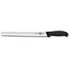 Victorinox Fibrox, Coltello Prosciutto, Coltello da Cucina lungo per Carne e Prosciutto, 30 cm, Lama Dritta, Affilato, Acciaio Inossidabile, Nero