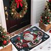 BSITSSS Babbo Natale Zerbino Natalizio, Tappeto Natalizio Fiocchi di Neve, Tappeto CucinaNatalizio Antiscivolo, Zerbino Natale, Tappeti Natalizi per le Vacanze, Cucina, lavanderia, 40 × 60 CM