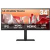 LG MONITOR 34 LED IPS 21:9 WQHD 5MS 300 CDM, REG ALT, DOP/HDMI, MULTIMEDIALE