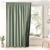 PONY DANCE 100% Tenda Oscurante da Interno 1 Pezzo L 300 x A 245 cm Tenda Isolante Termica Divisione con Fettuccia per Soggiorno Curtain Camera da Letto Moderna, Verde Salvia