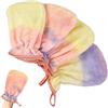 PHOGARY 4 Pezzi Guanti da Bagno in Microfibra Corallo, Manopole Spugna, Morbidi Lavette Bagno, Riutilizzabili Guanti Struccanti per il Viso, Asciugamani Lavaggio del Viso, 13x20cm(Tie Dye)