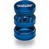 Santa Cruz Shredder Macinino in metallo per erbe aromatiche con parte superiore zigrinata per una presa più forte, 3 pezzi, grande, 6,9 cm, colore: blu