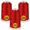 Simthread - 33 selezioni - Vari colori assortiti confezioni di filo per macchina da ricamo in poliestere enorme bobina 5500Y per tutte le macchine da cucire multiuso - #800 rosso