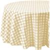Comart - Tovaglia Square Antimacchia - Quadretti - Ø150cm 6 Posti Beige | Copritavolo 100% Poliestere Stampato, Resistente ai liquidi, Facile da Pulire, Lavabile in Lavatrice, a Quadretti Vicy