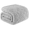 Whale Flotilla Coperta Plaid in Pile di Microfibra, Coperta Morbida, Calda e Soffice per Letto Singolo e Matrimoniale, Copridivano Leggera per Ogni Stagione, 220 x 240 cm, Grigio Chiaro