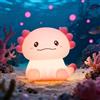 JVURICE Luce notturna per bambini, luce notturna in silicone Axolotl per bambini, lampada per animali da comodino, tattile, portatile, 1200 mAh, timing, ricaricabile, decorazione