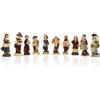 Gesar art in progress GS-028 10 Pezzi Pastori per Presepe 3.5cm Multicolore Resina Moderni Personaggi Dipinti a Mano Natale