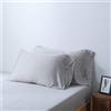 Zenn Bamboo Zenn Natural - Federa, blocco di seta, 100% tencel lyocell, extra morbida, ecologica, ipoallergenica, traspirante, letto 150/160 cm, 2 federe 48 x 95 cm. Argento grigio